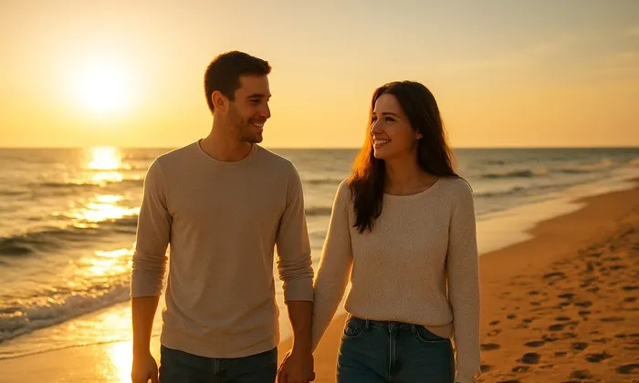 Dall-e ile üretilen bir erkek ve kadın çiftin yer aldığı örnek görsel.