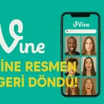 6 Saniyelik Videolar İle Bilinen Vine diVine olarak 2025 yılında geri dönüyor? Vine logosu Vine resmen geri döndü başlığı ile divine tanıtım görseli.