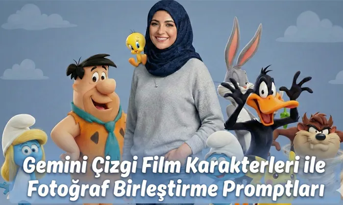 Gemini Çizgi Film Karakterleri ile Fotoğraf Birleştirme Promptları 2026