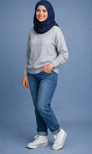 Çizgi film karakterleri ile fotoğraf birleştirme için kullanılacak referans görsel örneği