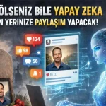 Siz Ölseniz Bile Yapay Zeka Sizin Yerinize Paylaşım Yapacak başlıklı dijital bir sahne.