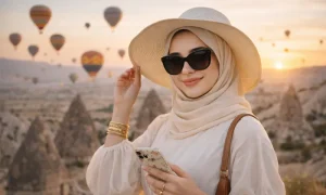 Kapadokya balon manzarası promptu ile üretilen bir örnek görsel.