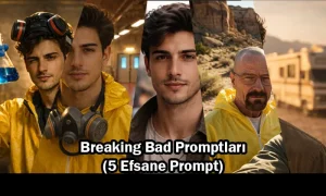 "Breaking Bad Promptları 5 Efsane Prompt" başlıklı kapak görseli.