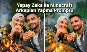 Yapay Zeka İle Minecraft Arkaplan Yapma Promptu kapak fotoğrafı.