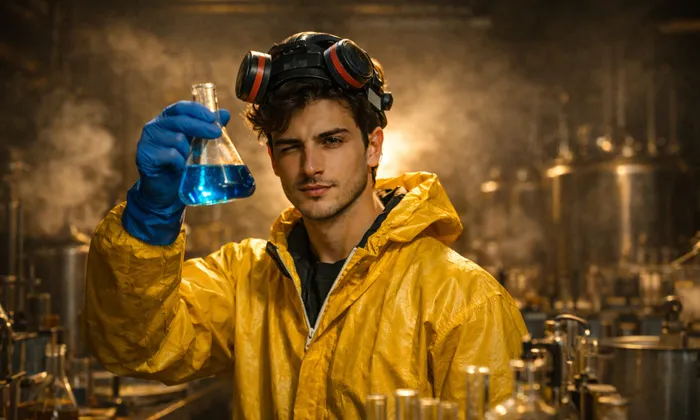 Labaratuvar da Mavi Bir Keşif Promptu ile üretilmiş bir görsel.