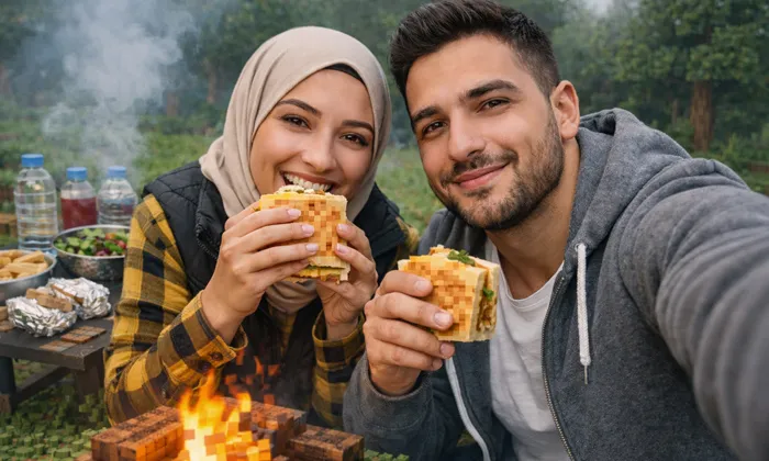 Yapay Zeka ile Minecraft Arkaplan Yapma Promptu ile oluşturulmuş örnek görsel.