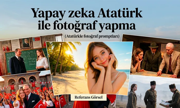 Yapay zeka Atatürk ile fotoğraf yapma promptları başlıklı öne çıkan kapak görseli.