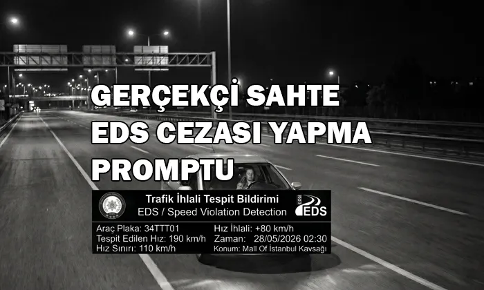 Yapay Zeka ile Trafik Cezası Fotoğrafı Yapma Promptu başlıklı öne çıkan görsel.