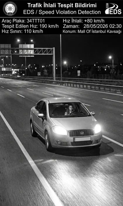 Trafik Cezası Promptu ile Üretilen Örnek Görsel