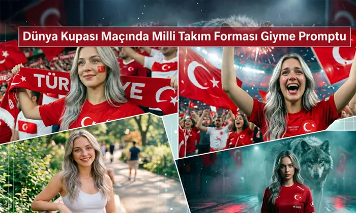 Dünya Kupası Maçında Milli Takım Forması Giyme Promptu Dünya Kupası Maçında Milli Takım Forması Giyme Promptu başlıklı öne çıkan görsel.
